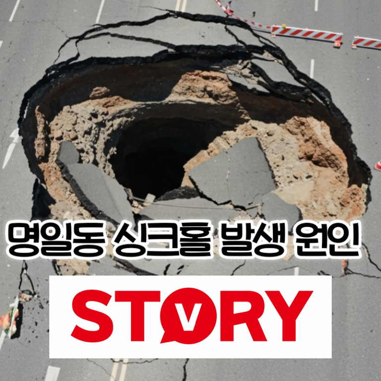 도심 한복판에서 땅이 사라지는 이유, 싱크홀 뜻 모든 것 (강동구 명일동 싱크홀 오토바이 사고 1명 사망)