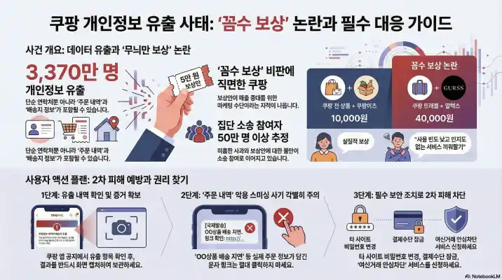 쿠팡 개인정보 유출 피해 1인당 5만원 보상안 5