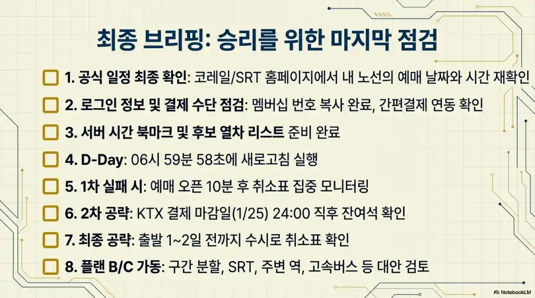 2026 설날 기차표 예매10