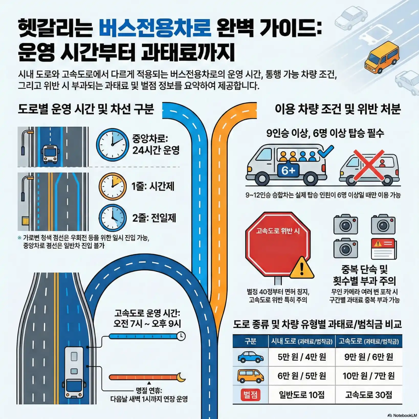 버스전용차선 벌금13