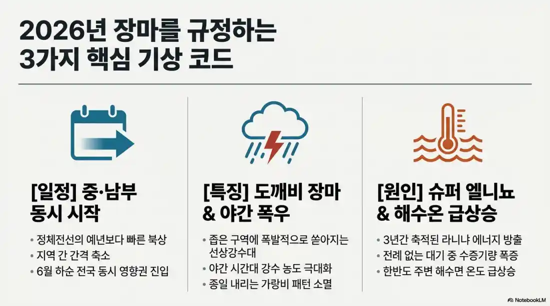 2026년 지역별 장마 시작일 종료일12