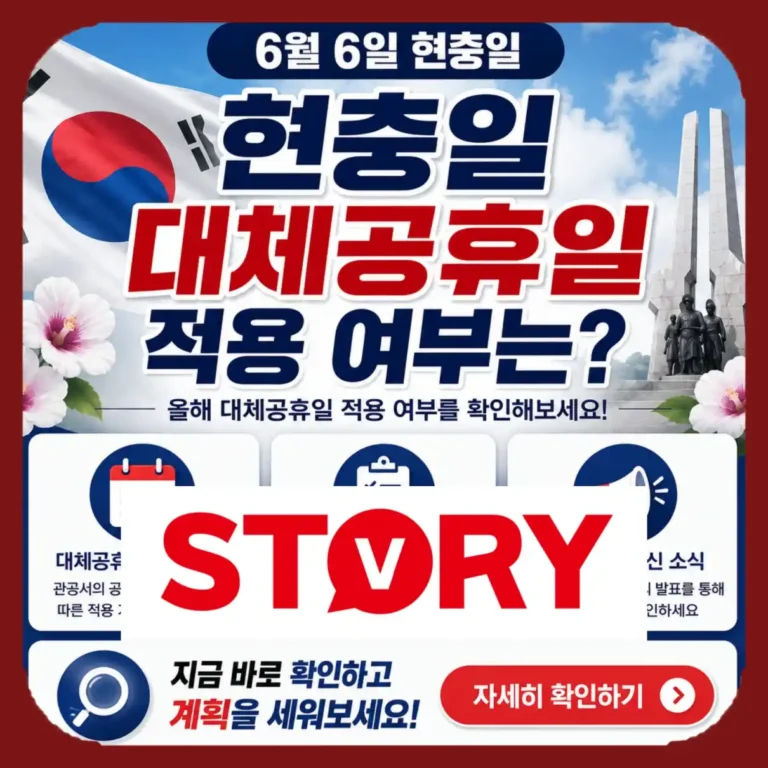 현충일 대체공휴일 안 쉬는 이유 (2026년 6월 달력 연차 전략)