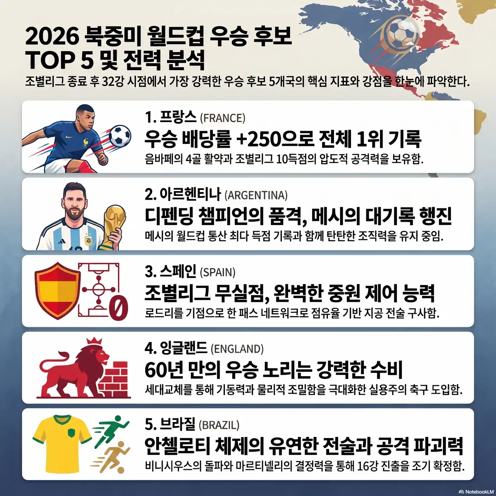 북중미 월드컵 우승 후보 TOP 508