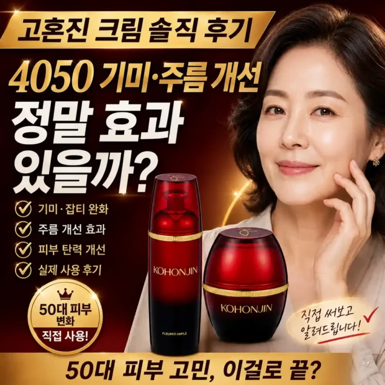 고혼진 크림 화장품 가격, 실제 주름 개선 효과 – 4050 엄마들 난리 난
