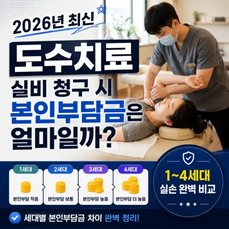 도수치료 실비 청구 막상 해보니 당황했던 본인부담금 (1~4세대 비교)
