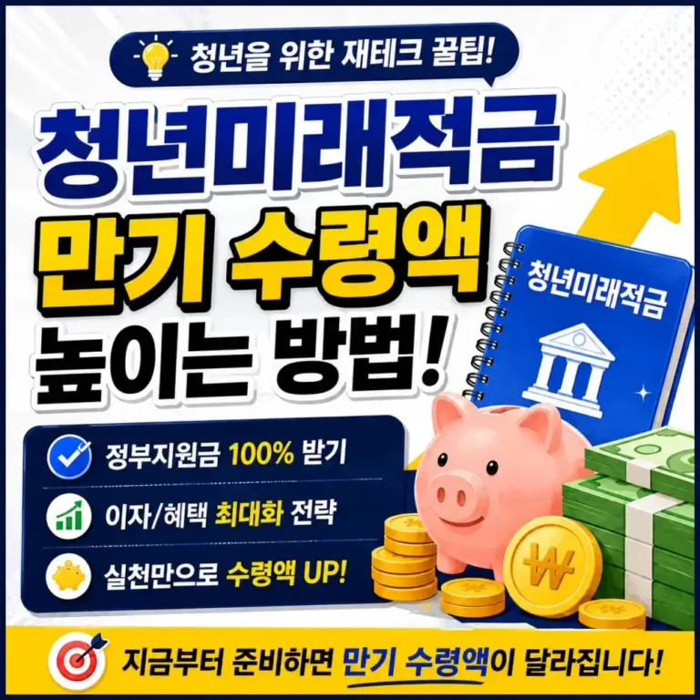2026년 청년미래적금 만기 수령액을 높이는 방법