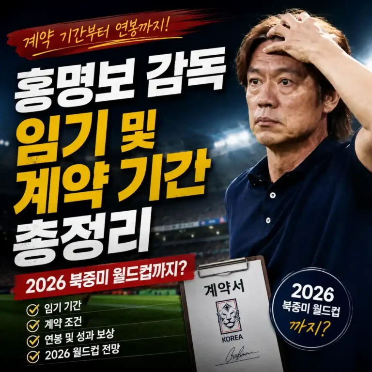 홍명보 감독 임기 및 계약 기간 직접 찾아보니 의외네요 (연봉?)