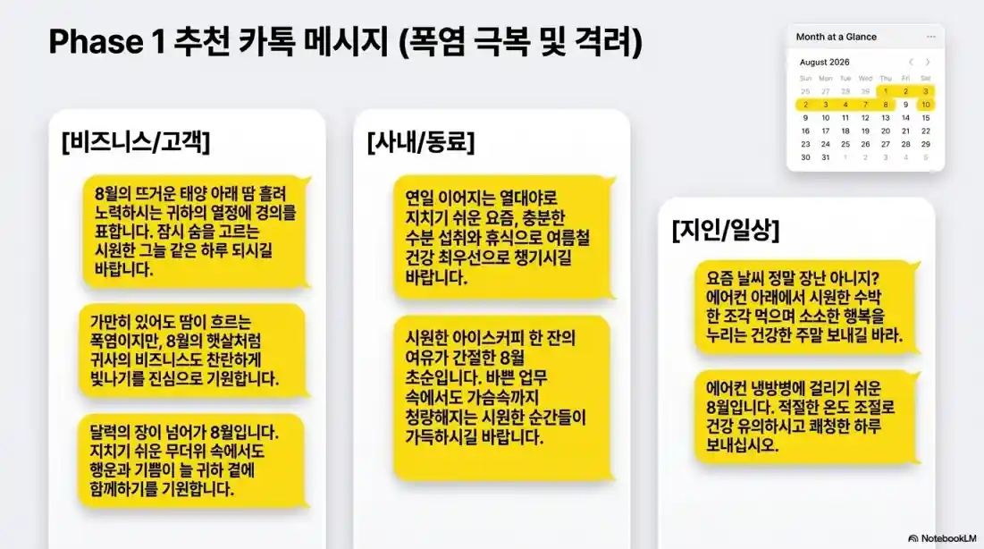 8월 여름 카톡 인사말 40가지 문구 추천08