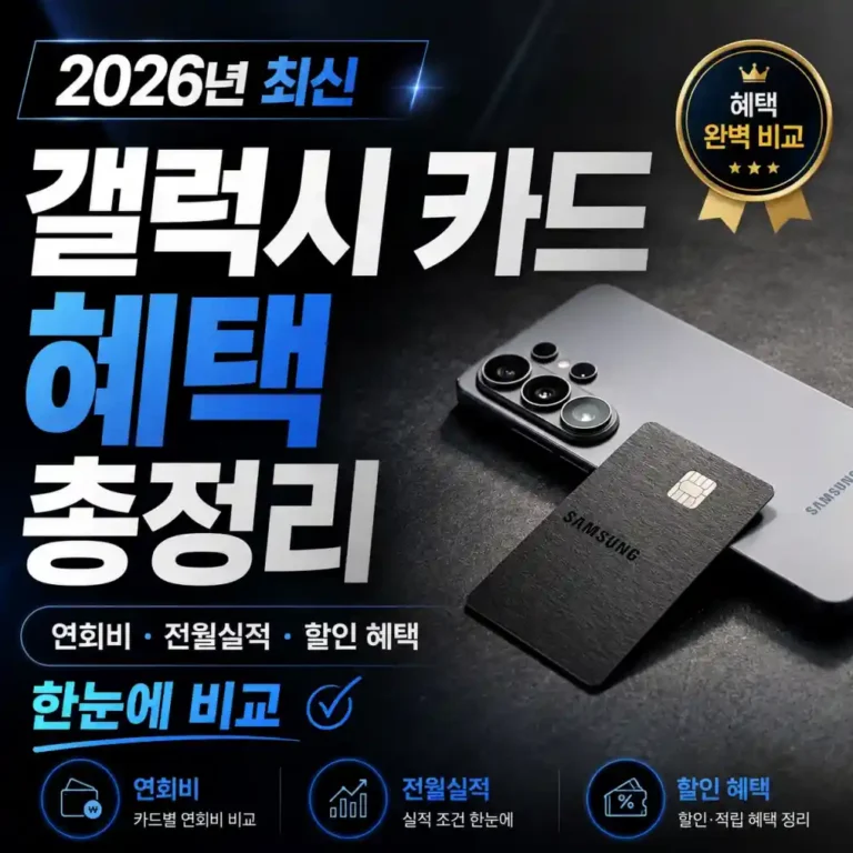 2026년 7월 최신 삼성페이·갤럭시 특화 카드 혜택 총정리 (삼성페이카드 vs 탭탭오)