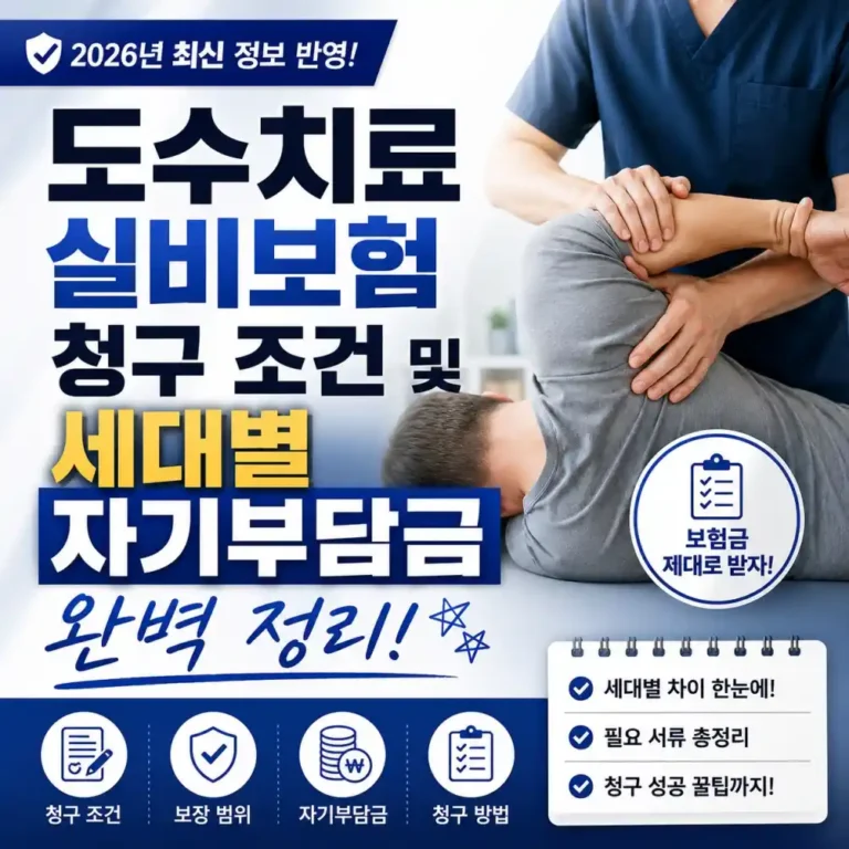 2026년 7월 도수치료 실비 청구, 막상 해보니 헷갈렸던 점
