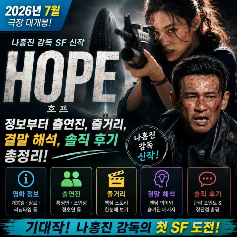 2026년 7월 영화 호프(HOPE) 정보부터 출연진, 줄거리, 결말 해석, 나홍진 SF 신작 솔직 후기 총정리