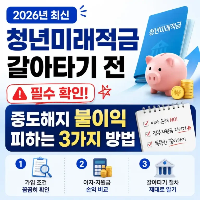 청년미래적금 갈아타기 전 꼭 보세요! 중도해지 손해 막는 3가지 꿀팁