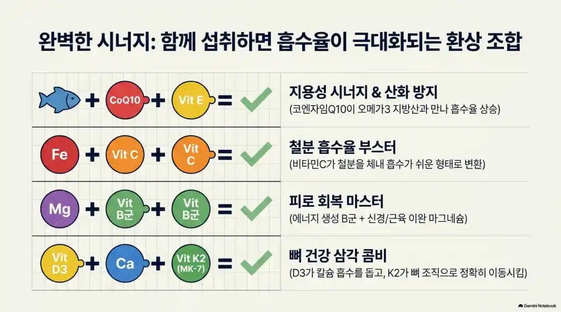 영양제 최적의 먹는 시간 시간 & 같이 먹으면 안되는 조합09