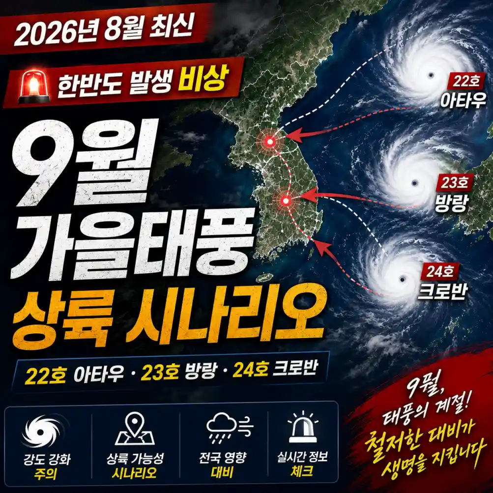 태풍 한반도 발생 비상 9월 가을태풍 상륙05