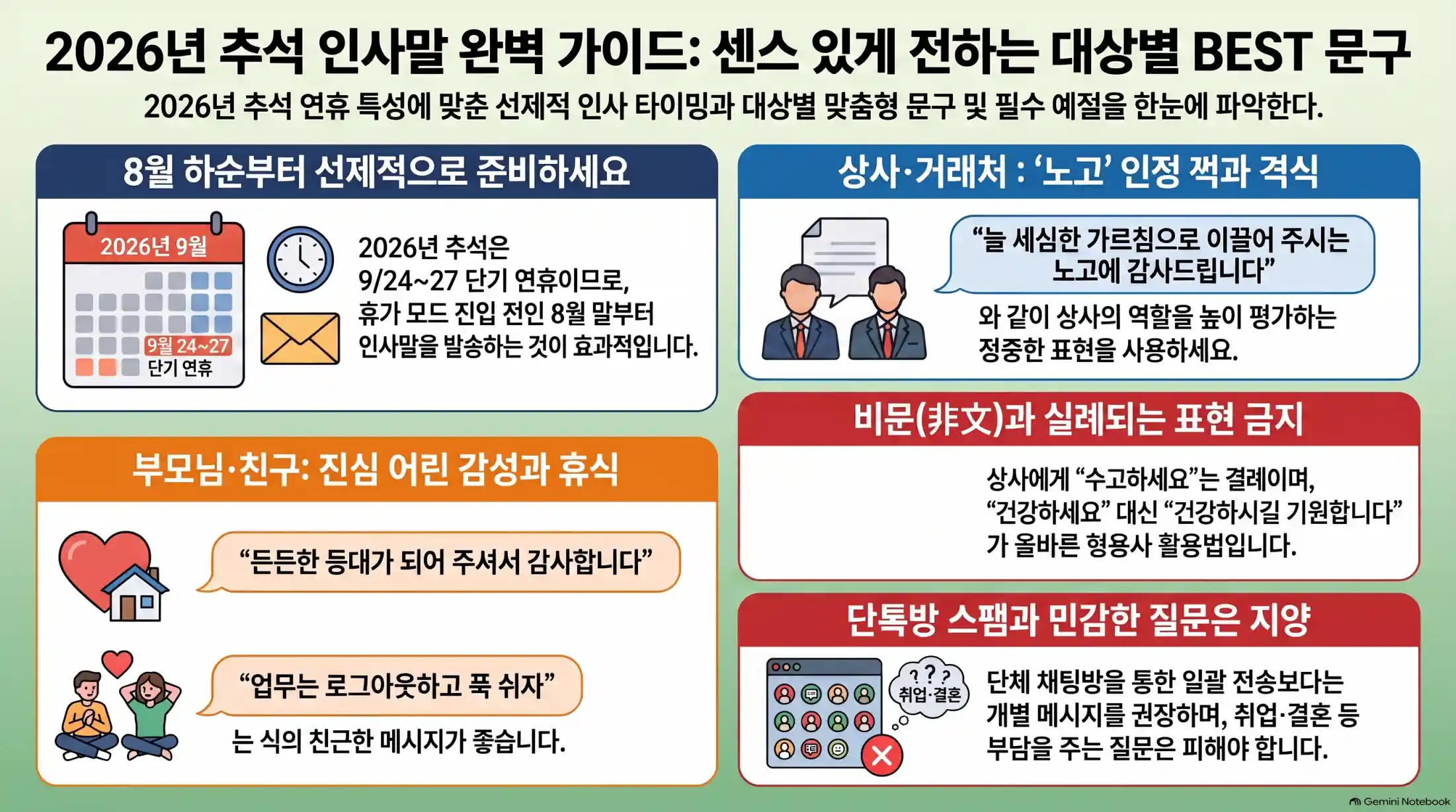 9월 인사말 모음: 가을 문자 & 카톡 추천