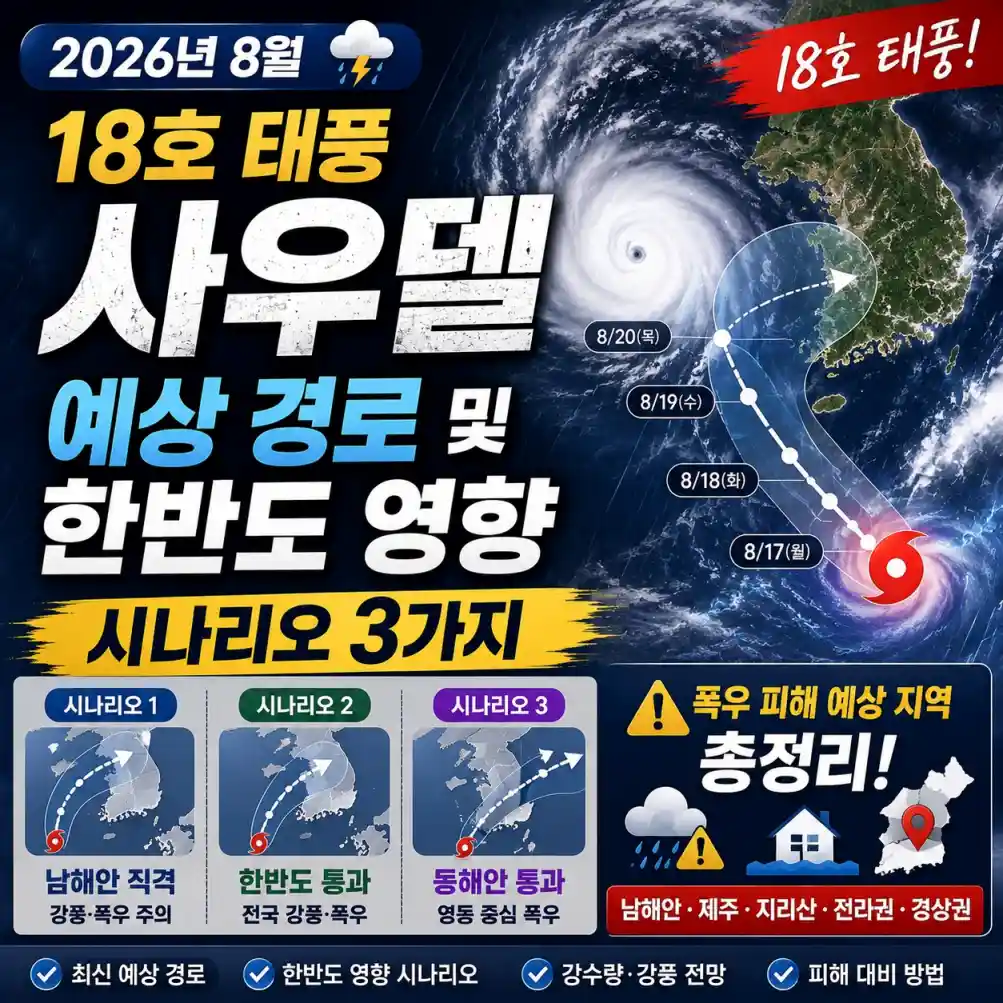 18호 태풍 사우델 예상 경로 및 한반도 영향 시나리오 3가지 04