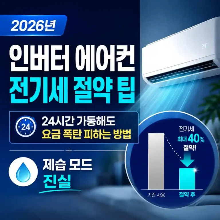 2026년 8월 에어컨 24시간 가동해도 전기세 폭탄 피하는 완벽 가이드