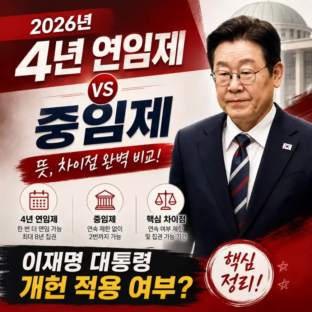 4년 연임제 vs 중임제 뜻, 차이점 완벽 비교03