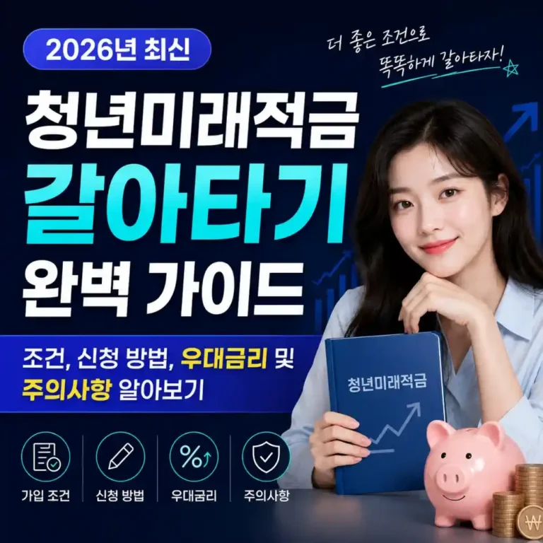 청년도약계좌 갈아타기 필수! 청년미래적금 조건 및 은행별 금리 비교