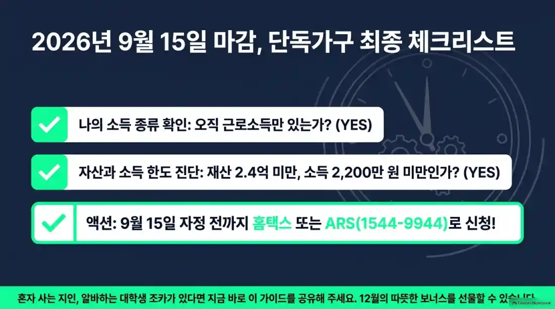근로장려금 1인 가구 조건 및 신청 방법05