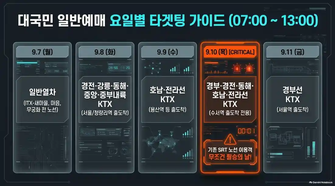 추석 기차표 예매 가이드|KTX·SRT 티켓팅 일정11