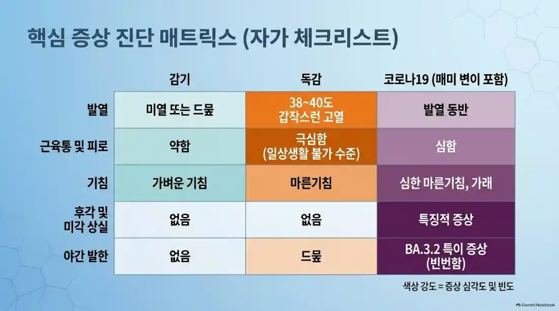 코로나 재유행 주요 증상 순서 및 감기·독감과 차이07