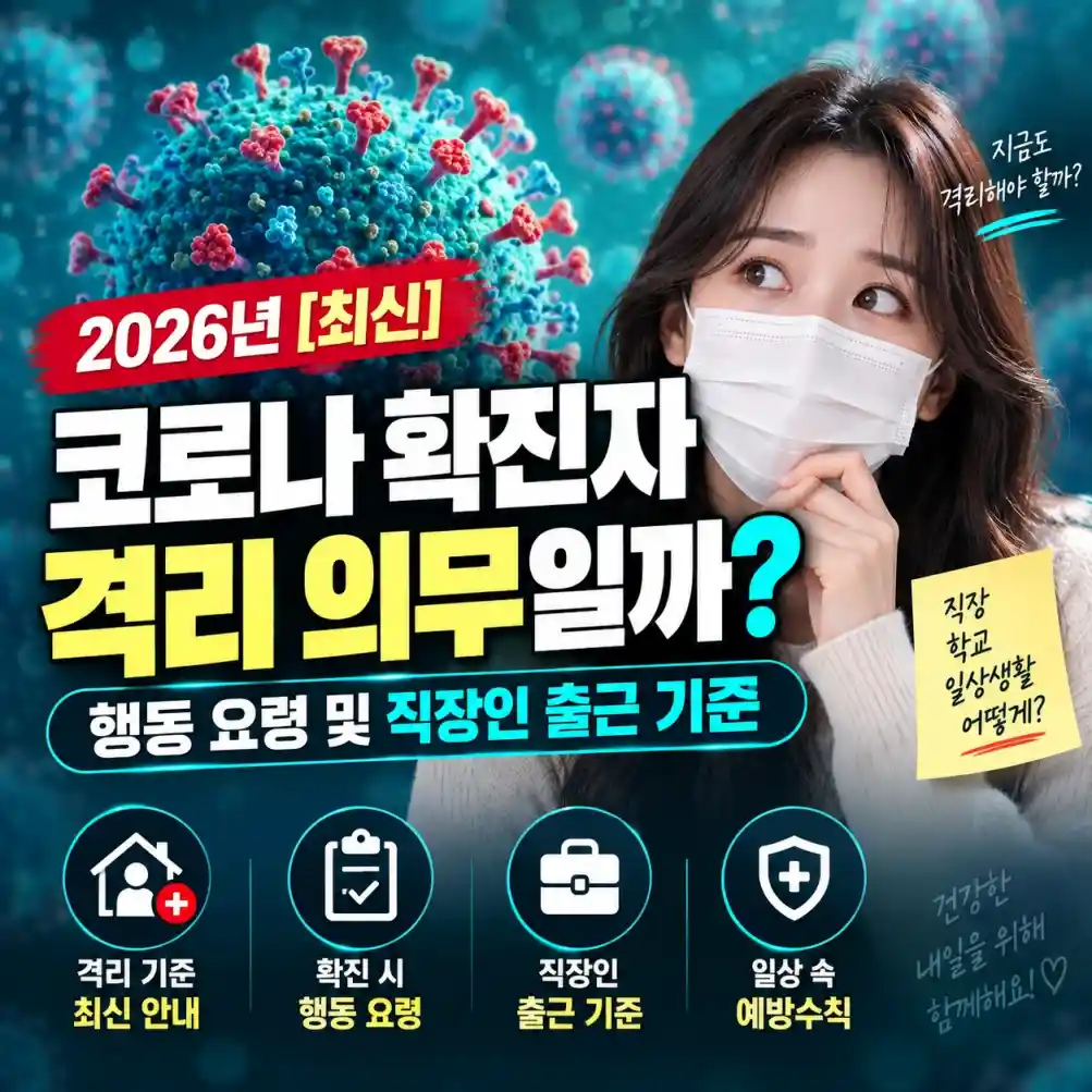 코로나 확진자 격리 의무일까? 직장인 출근 기준