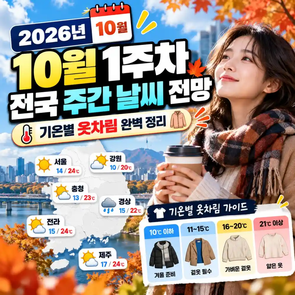 2026년 10월 1주차 전국 주간 날씨 전망04