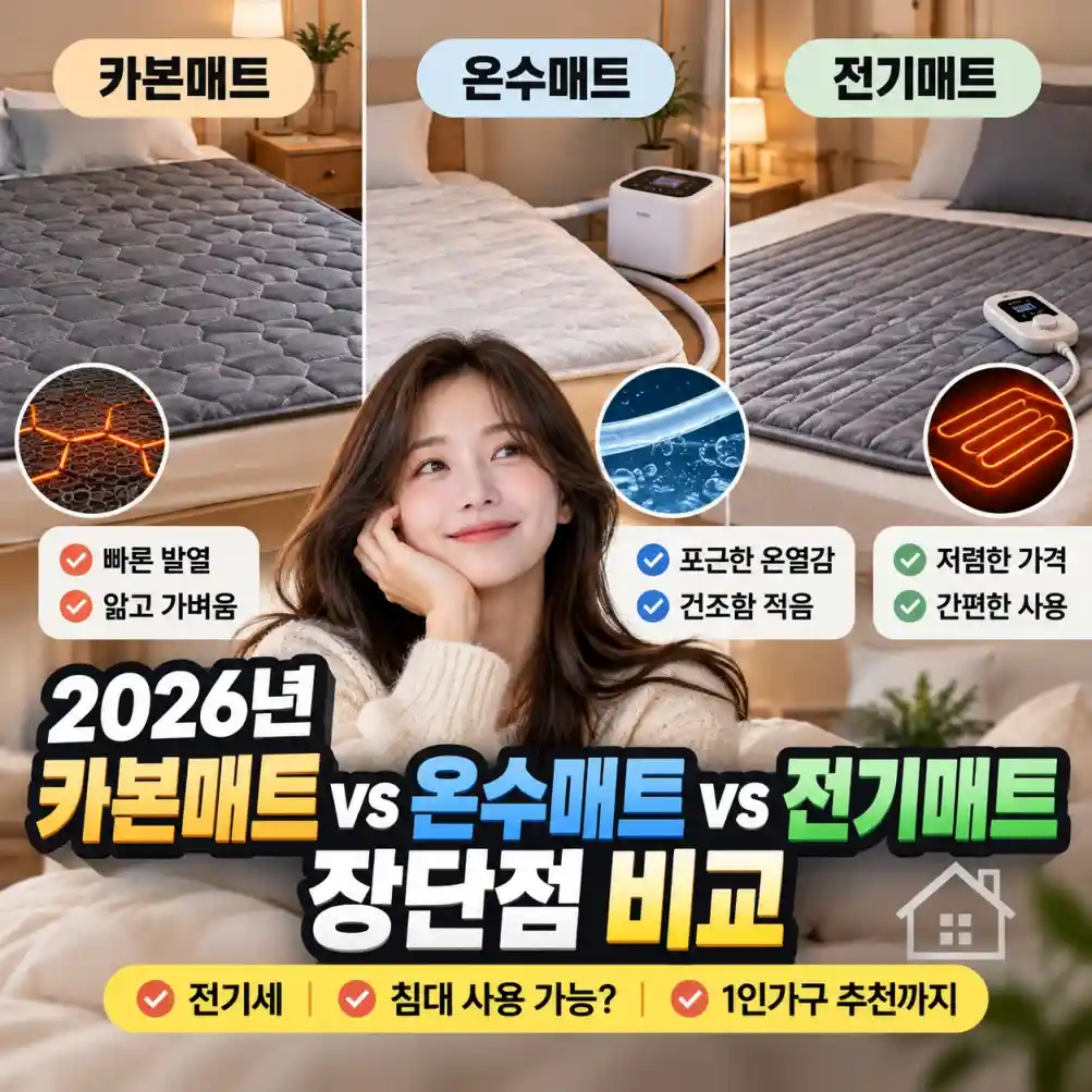 카본매트 vs 온수매트 vs 전기매트 장단점 비교03