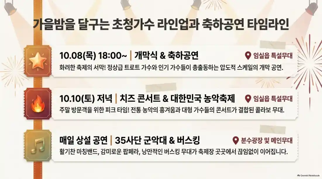 임실N치즈축제 완벽 정리: 일정·초청가수 라인업