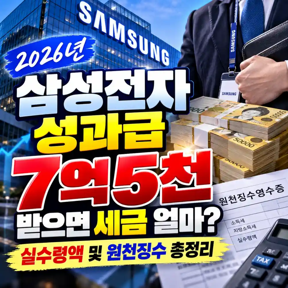 삼성전자 성과급 7억 5천 받으면 세금 얼마?