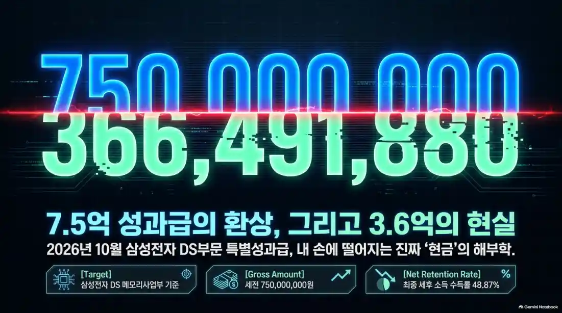 삼성전자 성과급 7억 5천 받으면 세금 얼마?