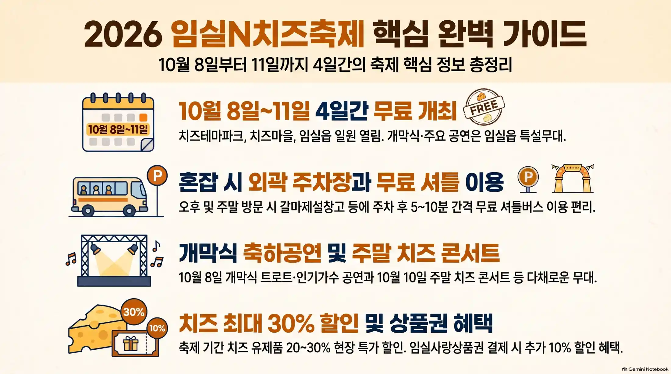 임실N치즈축제 완벽 정리: 일정·초청가수 라인업